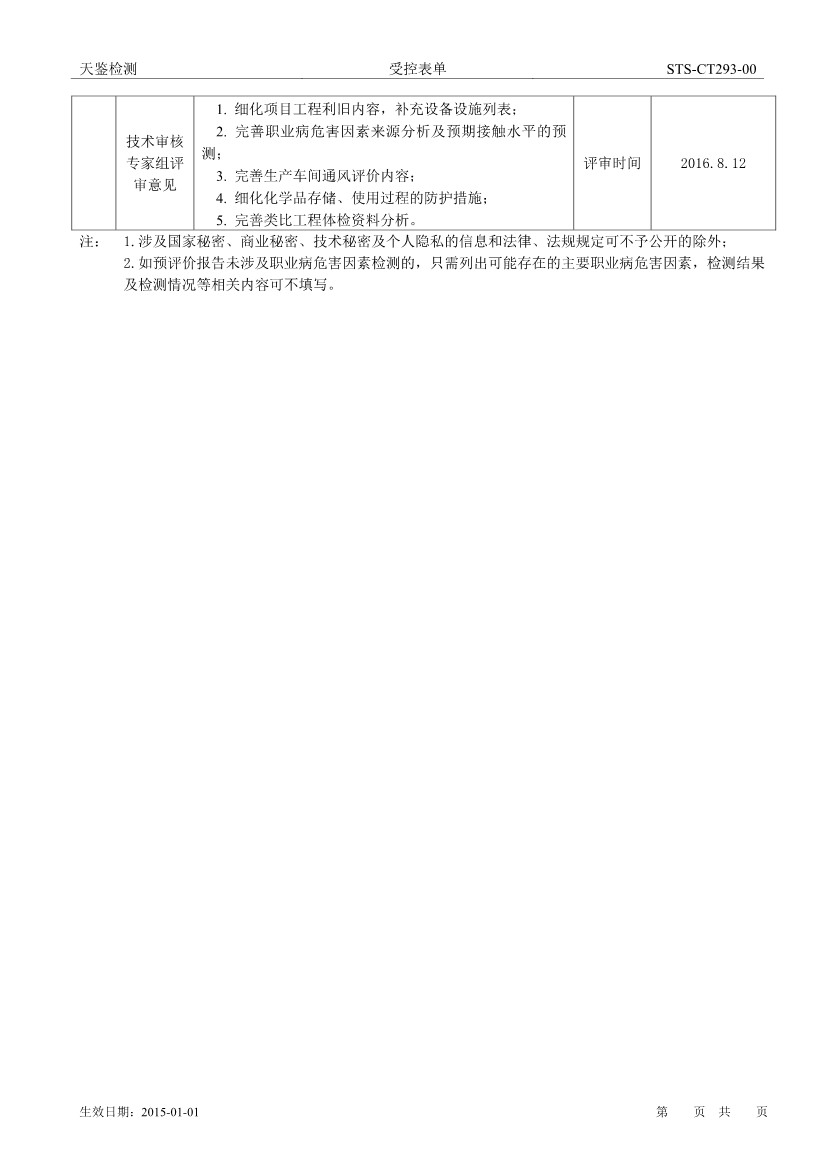 索尼電子華南有限公司Granite技術改造項目職業病危害評價報告網上公開信息表-3