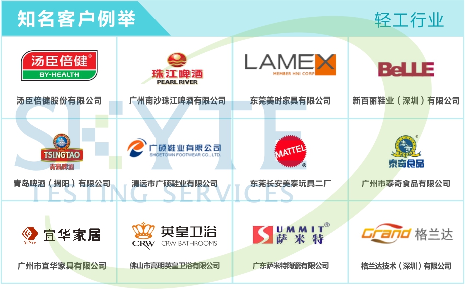 輕工行業客戶案例-天鑒檢測