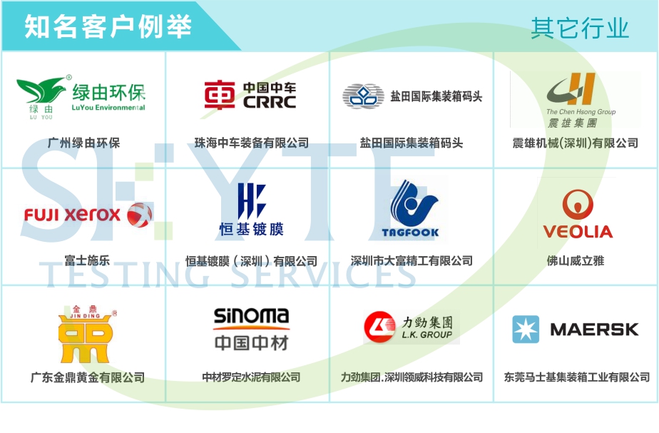 其它行業客戶案例-天鑒檢測